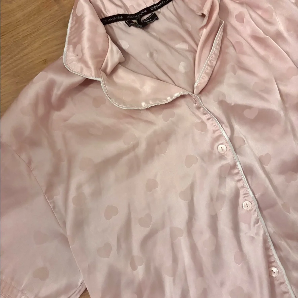 BCBG pink Heart Print Women's Pajama Set - Picture 6 of 6